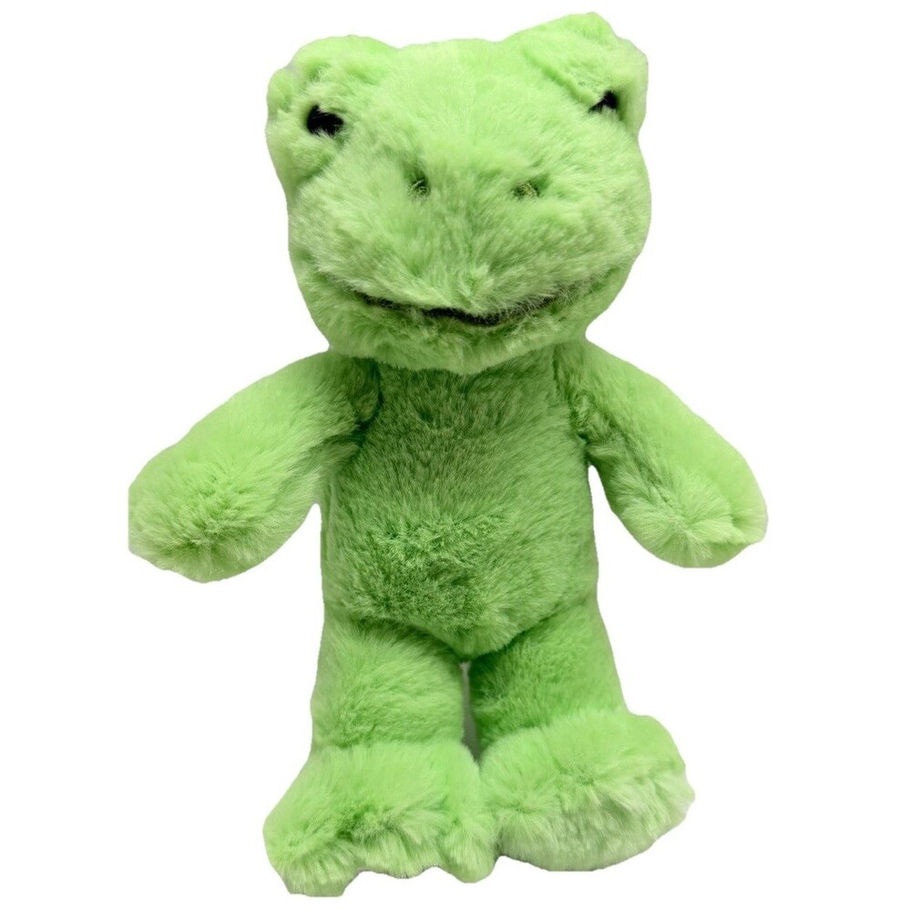 Build a Bear Small Fry Spring Green Frog Bright Soft Plush 9" BABW Stuffed Toy